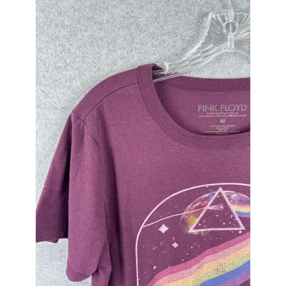 Pink Floyd Dark Side of The Moon Shirt Size M Purple Short Sleeve Tee Rock Band - Picture 6 of 8